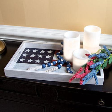 American Flag Wooden Tray - The Fox Decor